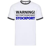 Avviso Talk Stockport - Ringer Da Uomo - Amore Fan Calcio Contea Divertente