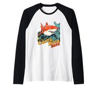 Avvistamento raro dello squalo Arancione Costa Rica 2025 Maglia con Maniche Raglan