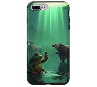 Avvistamento UFO di rana - rapimento di mucca aliena Custodia per iPhone 7 Plus/8 Plus