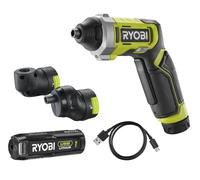 Ryobi RSD4-120TA2, Avvitatore a Batteria al Litio 4V USB 2.0Ah + Caricabatteria, Testa Girevole, Doppio Indicatore Led, Batteria Ricaricabile al Litio USB + Cavo USB
