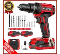 Avvitatore a Batteria 21V Trapano Avvitatore a PERCUSSIONE x2 Batterie da 2000mA