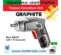 Avvitatore a Batteria 3,6V, Mod. 58G151 - Linea GRAPHITE