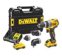 Avvitatore multitesta 12v 2 batterie 3ah 4 mandrini tstak DEWALT DCD703L2T-QW