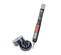 Avvitatore a batteria di precisione, 13 pezzi, antiscivolo, con indicatore di carica e luce di lavoro a LED, ricarica tramite USB, cavo di ricarica e punte