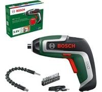 Bosch cacciavite a batteria compatto IXO con set Flexi (avvitamento flessibile; 7ª generazione; 3,6V; 2,0Ah; prolunga flessibile e cavo micro-USB; si piega fino a 180°; 10x bit)