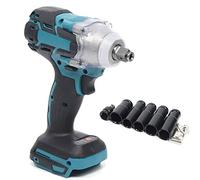 Avvitatore a batteria senza brushless, 18 V, 1/2", a cricchetto, quadrato, 520 Nm per Makita