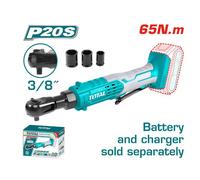 AVVITATORE A CRICCHETTO A BATTERIA 20V ATTACCO QUADRO 3/8" COPPIA MAX 65Nm TOTAL