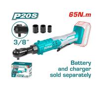 AVVITATORE A CRICCHETTO A BATTERIA 20V ATTACCO QUADRO 3/8" COPPIA MAX 65Nm TOTAL