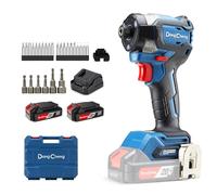 Avvitatore a impatto senza spazzole Dong Cheng 18V, Avvitatore a impatto a batteria 208Nm, Modalità autofilettante, 3200 giri/min, 4300 colpi/min, 3 velocità, con 2 * batterie 2,0 Ah