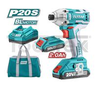 Avvitatore Ad Impulsi A Batteria 20V 1/4" Brushless Con 2 Batterie 2.0Ah Total