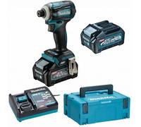 Avvitatore a impulsi a batteria makita td001gm201 1/4" liion xgt 2x...