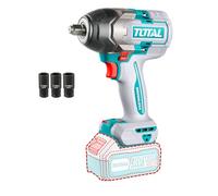 Avvitatore a impulsi al litio 850Nm/1/2", 20V, 1600/2100/2400giri/min, 1500/1800/2200colpi/min, 850Nm, 1000Nm, 3 bussole profonde (22,24,27mm), Clip da cintura, TIWLI20851