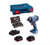 Avvitatore a massa battente BOSCH GDR 18V-160 (2 x 5,0 Ah + GAL 18V-40 + L-Case) + Set di 43 bits avvitamento