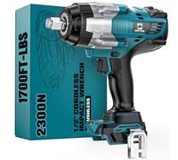 Avvitatore a percussione senza fili da 1/2" compatibile con batteria Makita: 1700FT-LBS Avvitatore ad alta coppia Strumento resistente - Pistola elettrica senza spazzole include luce da lavoro a LED