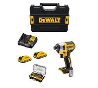 Avvitatore ad Impulsi DeWALT DCF887D2T (2 x 2,0 Ah + DCB107 + TSTAK II) + Set di 32 bits avvitamento Impact Torsion