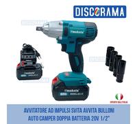 AVVITATORE AD IMPULSI SVITA AVVITA BULLONI AUTO CAMPER DOPPIA BATTERIA 20V 1/2"