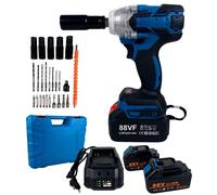 Avvitatore Bulloni ad Impulsi 2 Batteria 68V 6AH Pistola Pneumatica + Accessori