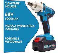avvitatore bulloni ad impulsi a doppia batteria pistola pneumatico auto 68V