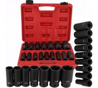 Avvitatore Dadi Set 1/2″ 10-32 MM 15tlg Lungo Impatto Punte Crmo Acciaio