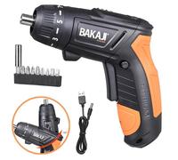 Avvitatore Mini Cacciavite Elettrico Cordless Trapano a Batteria 10 Punte e LED