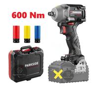 Parkside Performance PPDSSA 20 avvitatore a impulsi senza fili 20-Li, 20 V con alloggiamento e 3 prese in acciaio