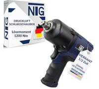 Avvitatore pneumatico, 1/2", max. 1200 Nm, pneumatico a doppio impatto, quadrato HZW.6030, avvitatore ad aria compressa per serrare e svitare le viti