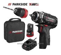 Avvitatore Trapano 12V Brushless Parkside Performance PBSPA 12 batteria e caric.