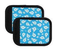 Avvolge la maniglia dei bagagli blu semplice della maniglia della borsa del fiore dell'involucro dei bagagli marcatori per la valigia di viaggio dell'aeroporto valigia trolley, Fiore Semplice Blu, one