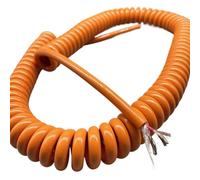 avvolgere l'alimentazione elettrica intorno alla l 2 Core Power Cord Spiral Cable 20AWG 0.5mm Square Orange Expansion Wire Stretch 1 Meter 20 Meters Pure Copper Spring Cable(Stretch 15 Meters)