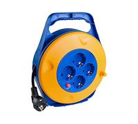 Avvolgicavo 10 m 3 x 1,5 mm con 4 prese bipolari, ideale per collegare più dispositivi in modo sicuro ed efficiente. Perfetto per la casa o l'ufficio. 7422/3.