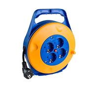 Avvolgicavo 10 m da 3 x 1 mm con 4 prese bipolari e T/TL 7412/1. Ideale per gestire i cavi con facilità e mantenere i tuoi spazi organizzati e senza grovigli.