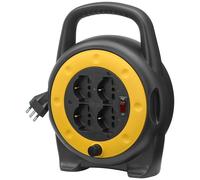 Vimar 0P32702 Avvolgicavo 10A (Piccola) 4 uscite universali, con Interruttore di Protezione, 5 Metri, Multicolore