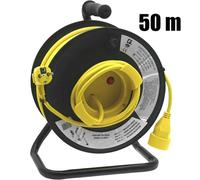 Avvolgicavo a rullo con cavo elettrico lunghezza 50 metri per elettrosega