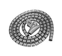 Avvolgicavo a spirale, 5 m, protezione per gestire e organizzare i cavi, tagliabile e flessibile, organizer per cavi di TV e computer (10 mm, grigio)