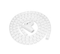 Avvolgicavo a spirale, 5 m, tagliabile e flessibile, organizer per cavi per TV e PC (20 mm, bianco)