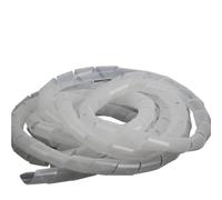 Avvolgicavo a spirale flessibile Cable Sleeve Winding Pipe Spiral Wrapping Transparent/Black Wire Organizer Sheath Tube 4-20MM Plastic(White,12mm)