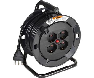 Avvolgicavo Bticino 16A 4 prese polivalenti cavo 15 m nero Nero