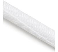 Avvolgicavo con guaina a chiusura automatica, guaina intrecciata espandibile in PET, organizer auto-chiuso (bianco, 30 mm x 1 m)