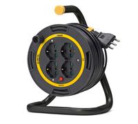Avvolgicavo da appoggio Vimar 4 prese spina 16A Giallo-nero