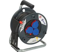 Avvolgicavo da cantiere/commerciale brennenstuhl garant con prese di contatto di protezione 230 v 20 metri