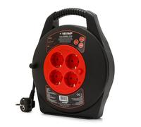 Avvolgicavo domestico 4 prese standard Schuko, cavo H05VV-F3G1.0MM2, 10M ,CE
