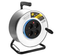 Electraline 49014 Avvolgicavo In Metallo Vuoto, max 50mt - Senza Cavo