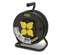 Avvolgicavo elettrico professionale, 4 prese e spina Schuko, H07RN-F3G1.5MM2, 40
