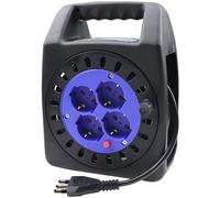 Avvolgicavo Elettrico Prolunga Elettrica 15 Metri 4 Prese Polivalenti Schuko + 1