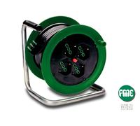 Brixo Avvolgicavo Ondino FME 15 m 3x1,5 mmq 4 prese Schuko 2P+T 16A