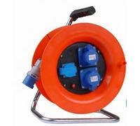 Avvolgicavo Industriale 30M 2 Prese 2P+T E Schuko 3X2,5Mm ( Ecova Cod. 30661 )