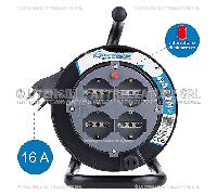 Avvolgicavo bricolage 49027 electraline 2p+t 16a bipasso schuko x4 n°xmmq 3x1,5
