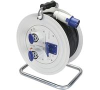 Avvolgicavo "roller" 1 presa bivalente e 2 prese IEC309 30 m