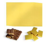 Avvolgimento di cioccolato per il cioccolato di Dubai, 120 pezzi di cioccolato che avvolgono il foglio di carta, 16 x 19 cm carta da regalo in lamina d'oro al cioccolato (Metallique)