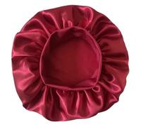 Avvolgimento for capelli con cuffia in seta con cuffia in raso grande for dormire Cuffia da notte con fascia elastica morbida Grandi cuffie for cuffie for la cura dei capelli da donna(Red)